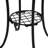Stunning Side Table With Shelf For Patio, Blue+black Ceramic Tile, Iron Construction, 14"x14"x22.23", Scratch Blue And Black Tile Shelf, Structure, Stylish Practical