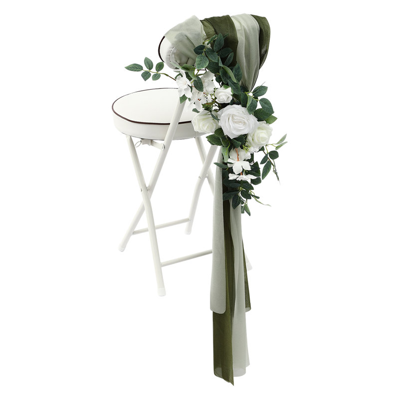 Ensemble de 6 ceintures décoratives pour chaise, Vert