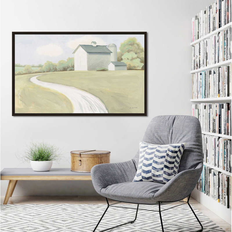 Tranquil Scene par James Wiens - Peinture, Cadre flottant espresso, H 21,5 po x l 33,5 po x P 2 po