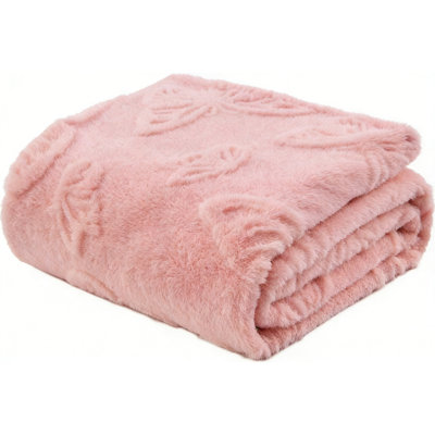 Throw Blankets With Butterfly,Soft Warm Blankets For Lover Mom Father Friends Gifts Pets,Lightweight All Season Throw Blanket For Couch Sofa Bed(Pink).