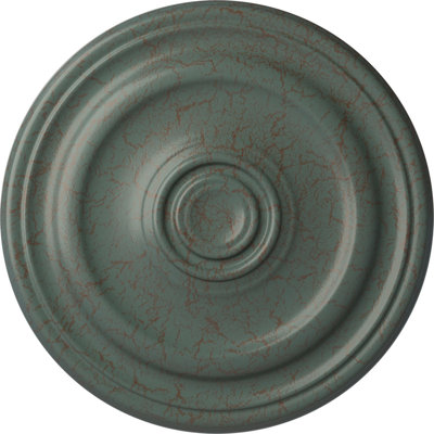 Endurathane Swindon Ceiling Medallion, 16 7/8"OD x 1 1/2"P (Fits Canopies up to 2 7/8"), Hand-Painted Steel Grey Finish