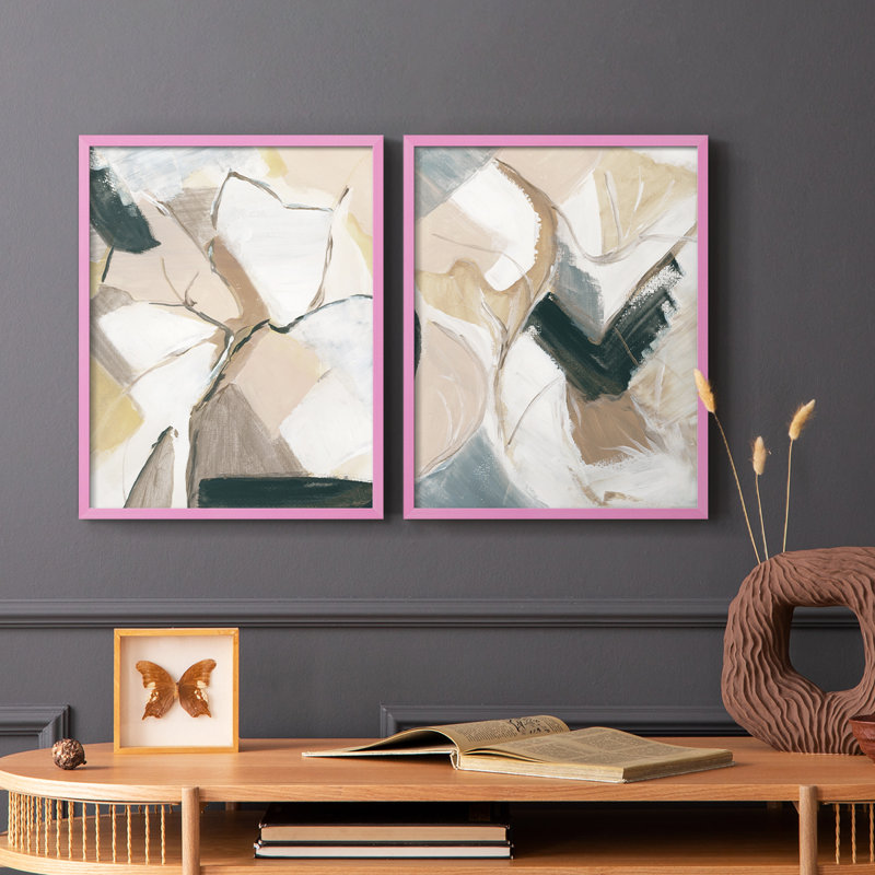 Marble Lines I - impression encadrée de qualité supérieure - prête à être accrochée - aucun clou requis - aucun clou requis