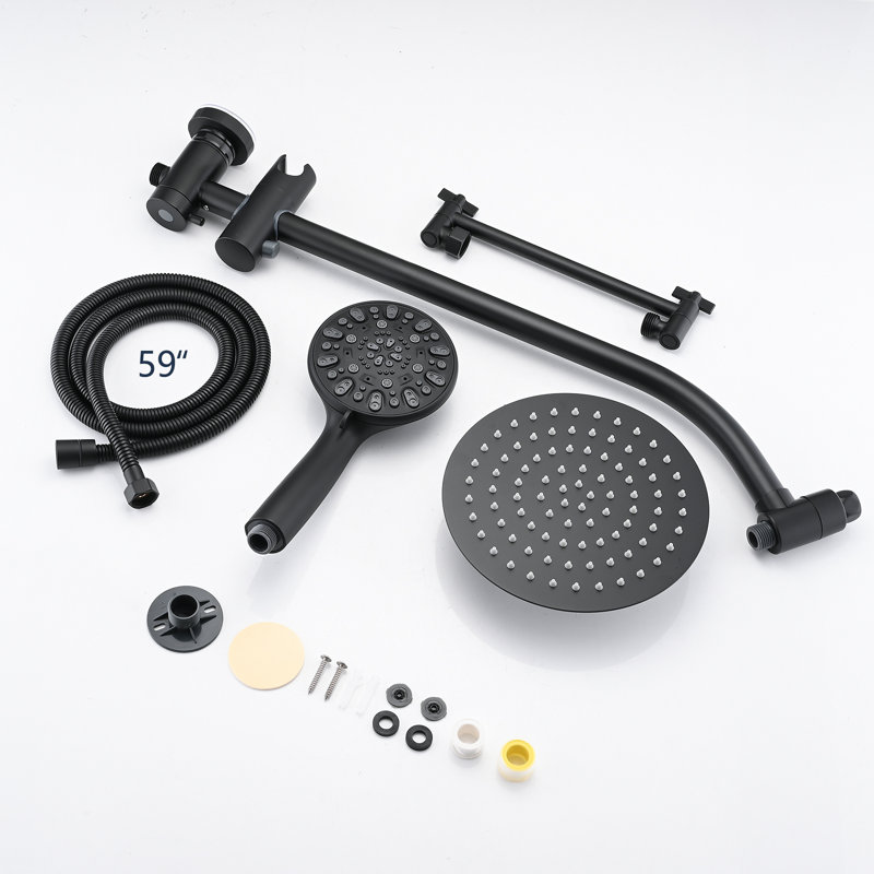 Complete Shower System, Matte Black