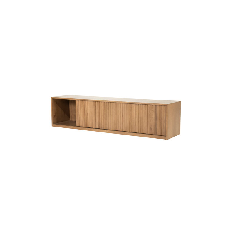 Milo Media Unit S, Brown, 17"H x 71"L x 17"W