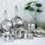 Batterie de cuisine en acier inoxydable martelé 10 pièces BergHOFF