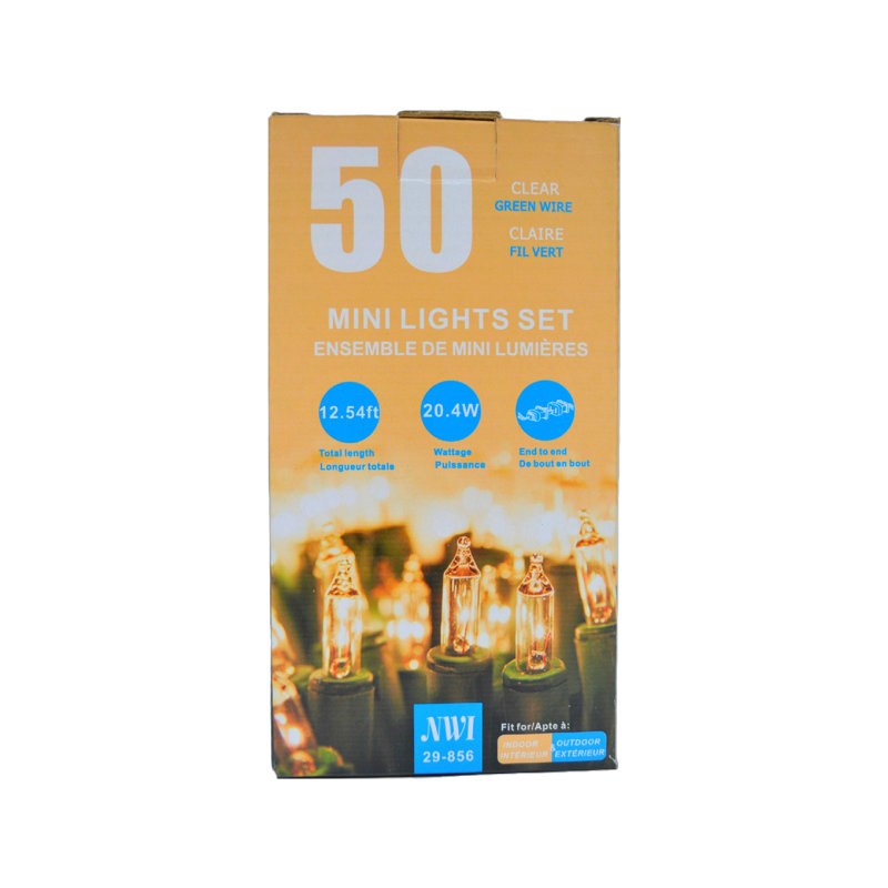 Guirlande de 50 lumières, Transparent