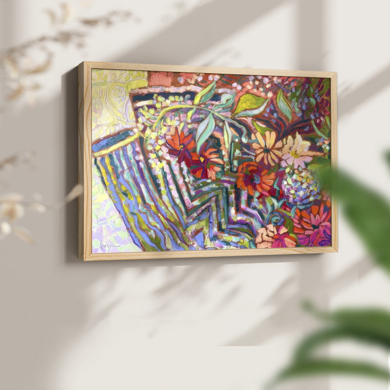 Meandering Garden Path -Framed Print - Restickable, 8" H x 10" W, Natural