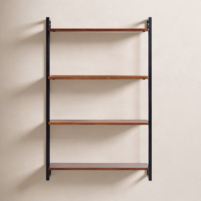 Phantom Solid Wood and Metal Floating Shelf