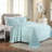 Superior Solitaire Waffled Matelassé Bedspread Set with Shams-2045350953-2045350944