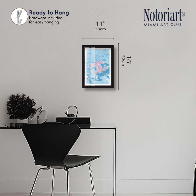 Décoration murale piscine Pool of Dreams Shadowbox par Notoriart, cadre noir, 11 x 16, H 16 po x l 11 po, Structure noire