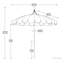8.5' Two-Tone Canvas Pagoda Umbrella-2125149579