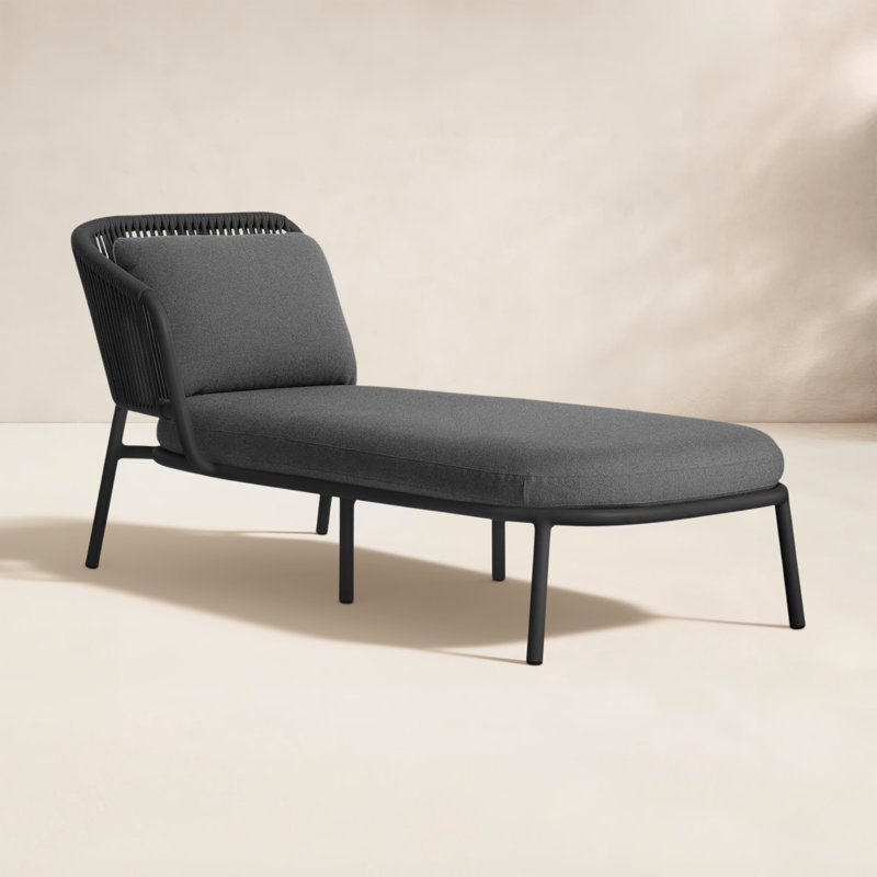 Mate Outdoor Chaise Lounge, Charcoal Sunbrella®