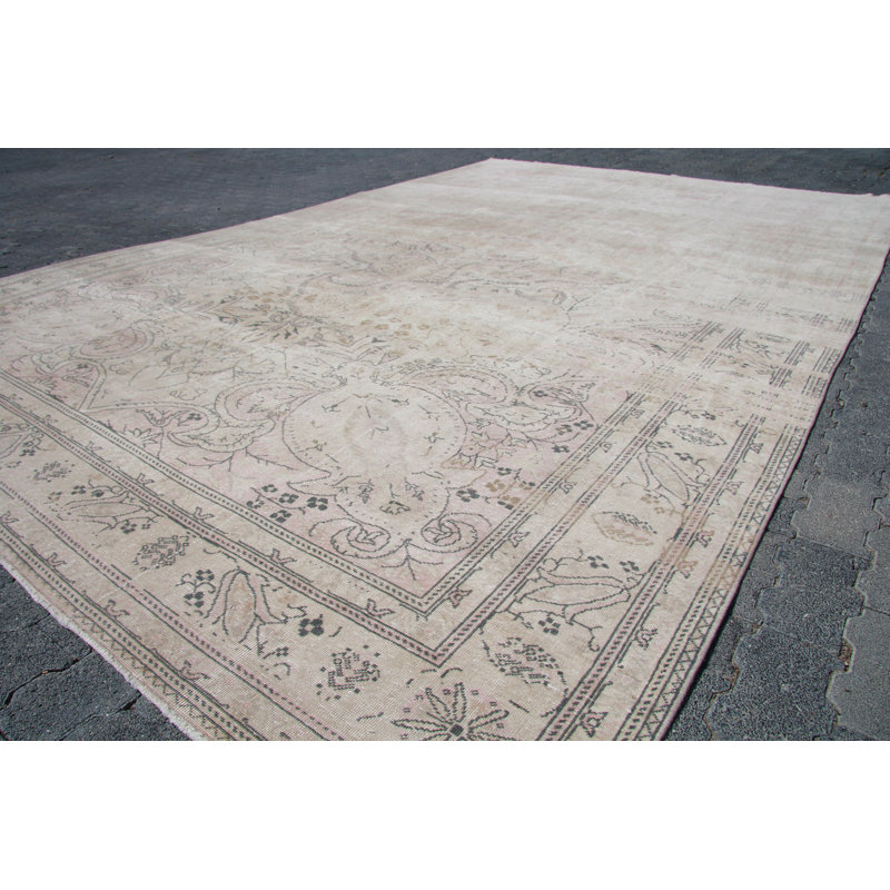 Tapis turc Oushak fait à la main: tapis anatolien antique pour la décoration de salon