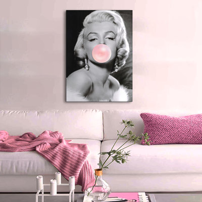 " Art Portrait Of Marilyn Monroe People Pop Culture Historical Realism Famous Closeup " Painting Print