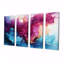 Art mural liquide, nuages magiques mauves, encre mauve, 4 pièces-75823096