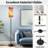  68.5" Standing Floor Lamp Tropical palm tree colorful bokeh sun light sunset sky cloud abstract Dimmable Metal Pole Lamp with Linen Lampshade LED Bulb Included