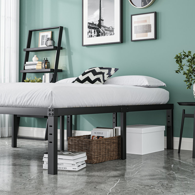 Ottery Heavy Duty 18" Metal Bed Frame, No Box Spring Needed, Slots for Headboard Attachment, No Noise, Queen