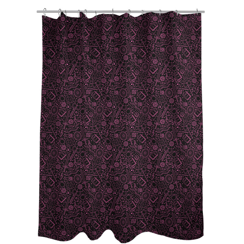 Rideau de douche simple classique RPG, Rose foncé