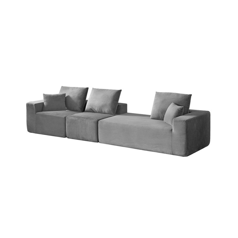 Canapé modulaire modulaire avec méridienne, canapé Cloud moderne en forme de L avec siège profond, canapé modulaire pour salon, chambre à coucher, bureau, aucun assemblage requis