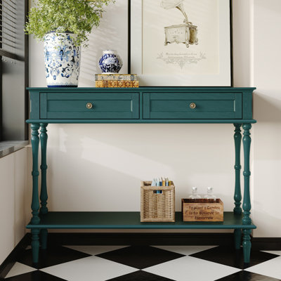 Console Mid-Century avec 2 tiroirs (assemblage minimal requis)