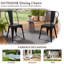 45cm Stackable Black Metal Patio Chairs, Industrial Tolix‑Style Side Chairs for Kitchen Patio Bistro