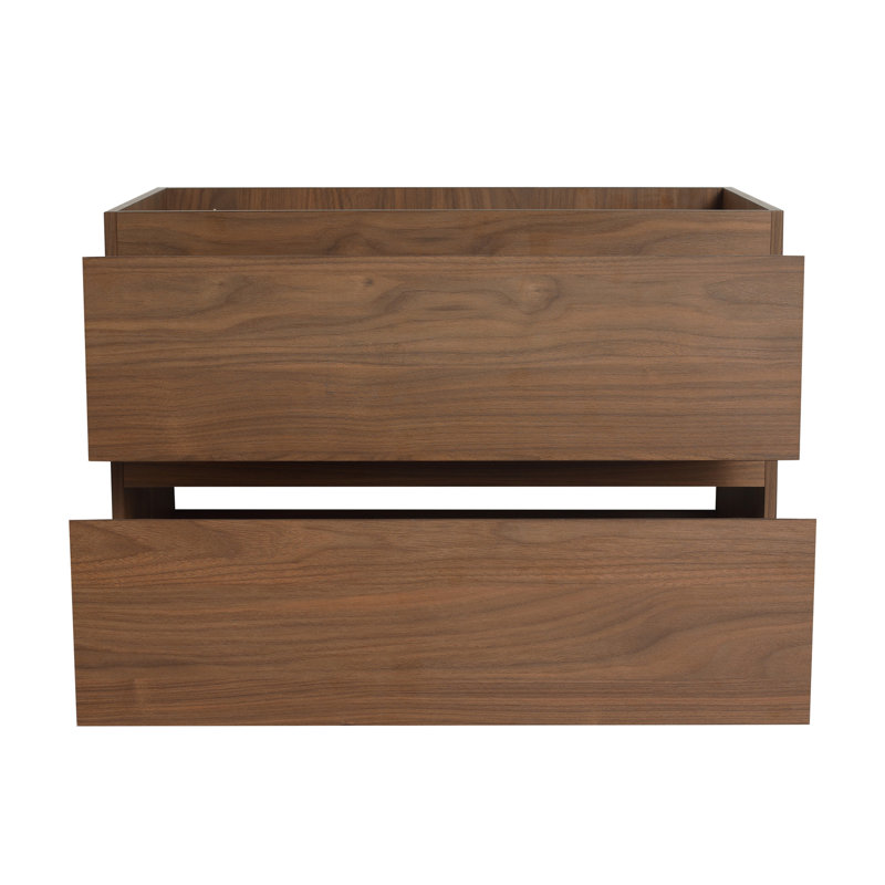 Meuble-lavabo mural de 30 po avec lavabo en résine. Style moderne, 2 tiroirs à fermeture en douceur. Lavabo de base en contreplaqué et, moderne. Fabrication pour la stabilité