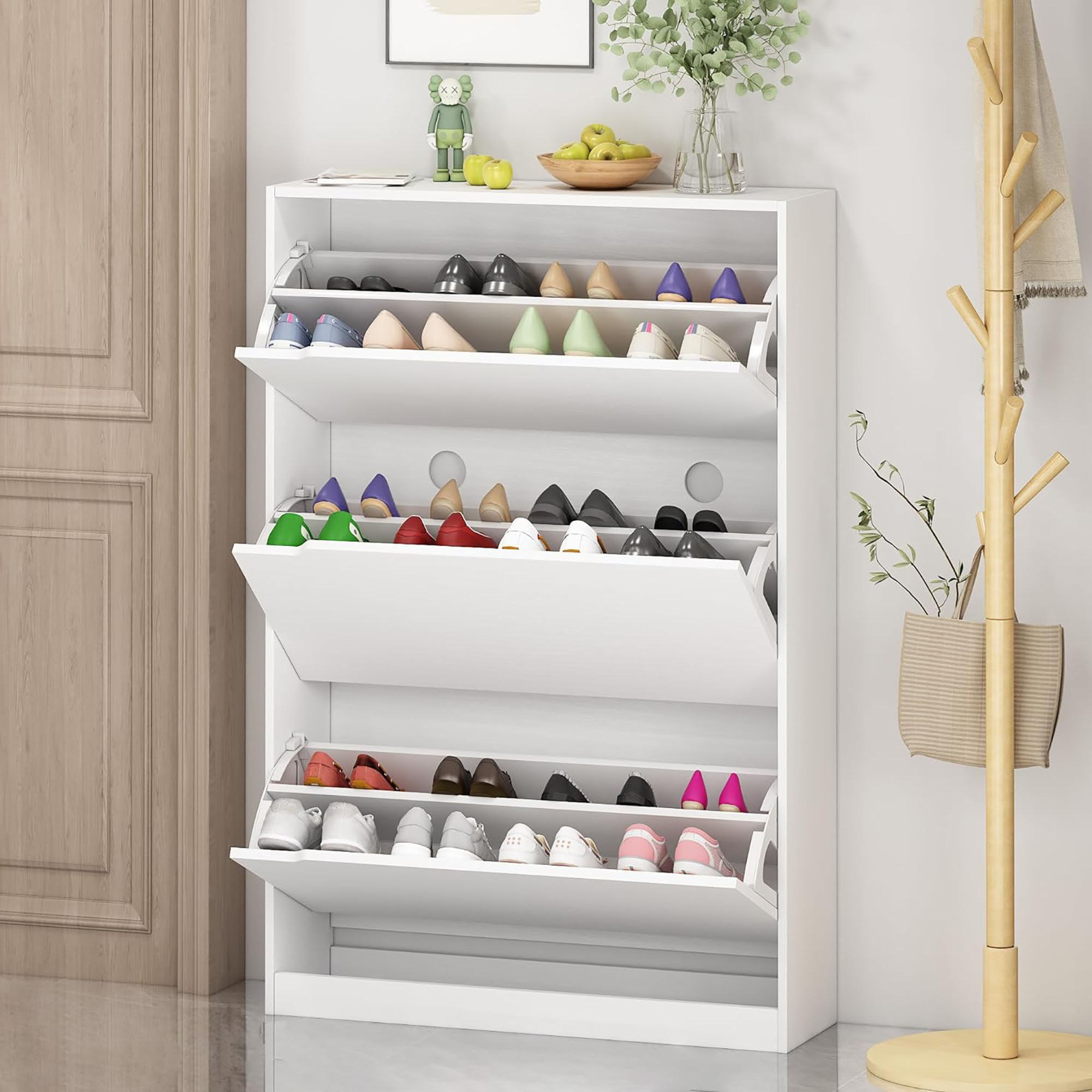 Hokku Designs 24 Pair Shoe Storage Cabinet | Wayfair