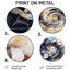 «Blue Coastal Light Spiral», art mural abstrait en métal cosmique, impression murale jaune-1430257289