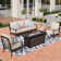 5-Person Outdoor Patio Conversation Set With Fire Pit Table 