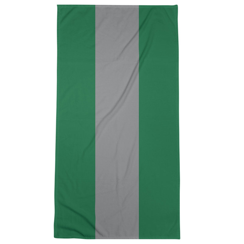 Bath Towel, Green/Ash Gray