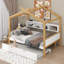 Lit plateforme avec bibliothèque de rangement Anyelf House-1887134800