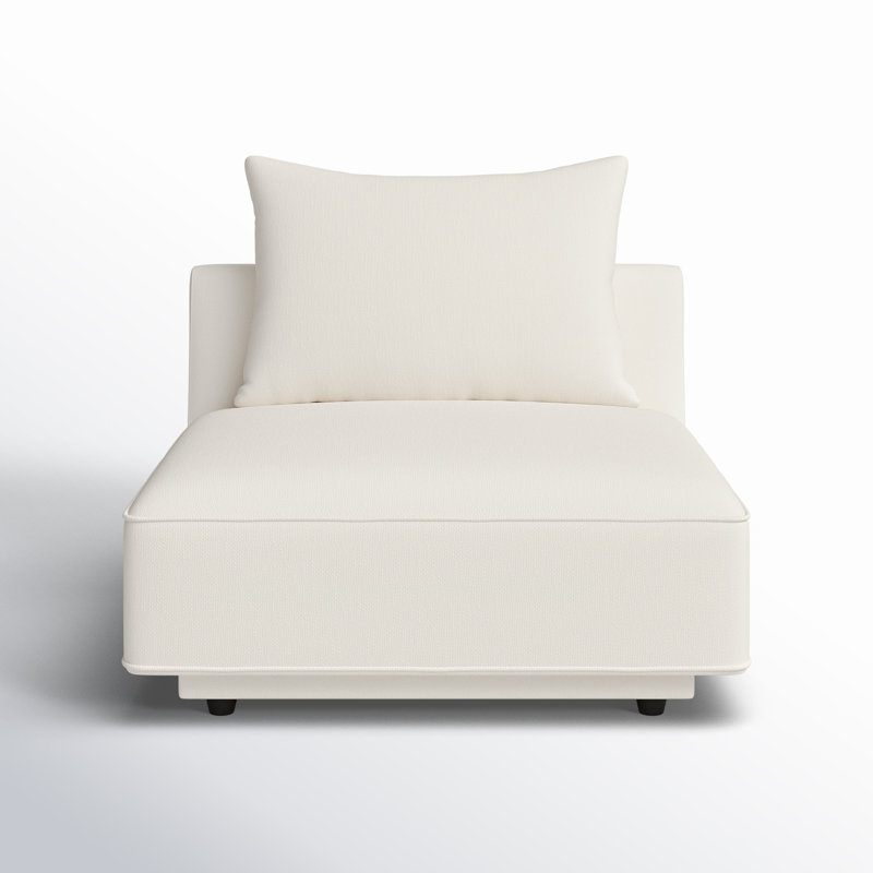 ROSELLO SLIPPER CHAIR, Novax White Boucle, 30" H x 37.75" W x 37.75" D, No