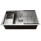 Pro Series Small Radius Undermount Stainless  Kitchen Sink with Accessories