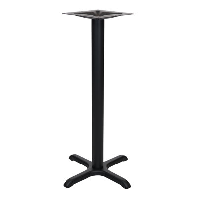 STB Black 22x22" Cross Indoor Bar Height Table Base Bolt-On Plate