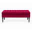 Cubed Tufted Rectangle Ottoman Storage Bench, Upholstered Plush Velvet Shoe Bench with Black Turned Wooden Legs-1466016852-1466016849
