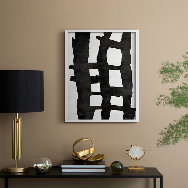 «Abstract CCXI», reproduction encadrée - prête à être accrochée, H 10 po x l 8 po, Blanc
