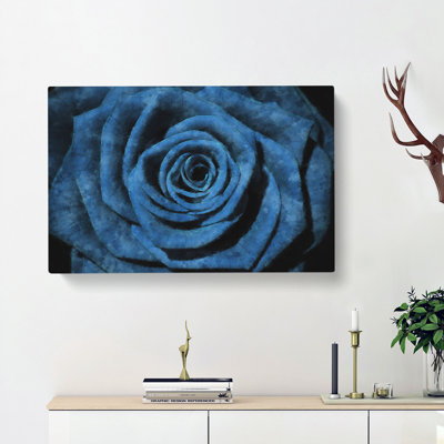 Pretty Blue Rose - Wrapped Canvas Print