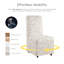 Chaise d'appoint rembourrée Colette avec roulettes-1534172661