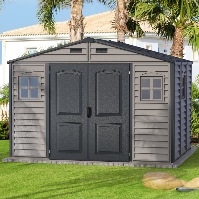 10 ft. 6 in. W x 8 ft. D Plastic Storage Shed