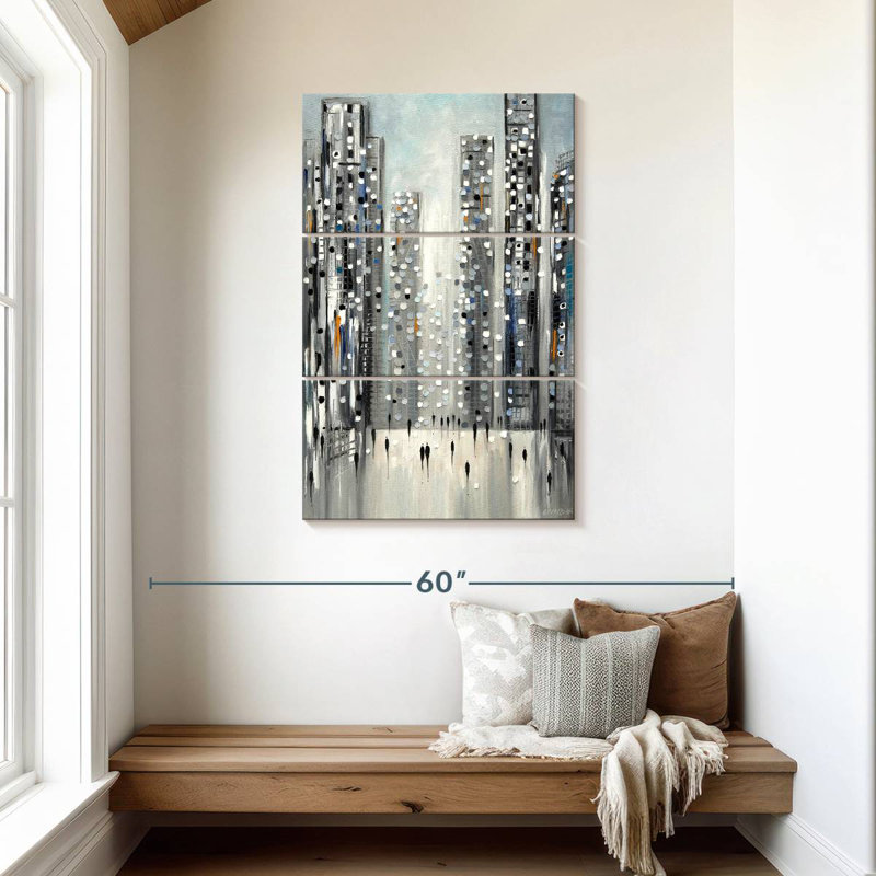 Avery City Reflections, 45" H x 28" W