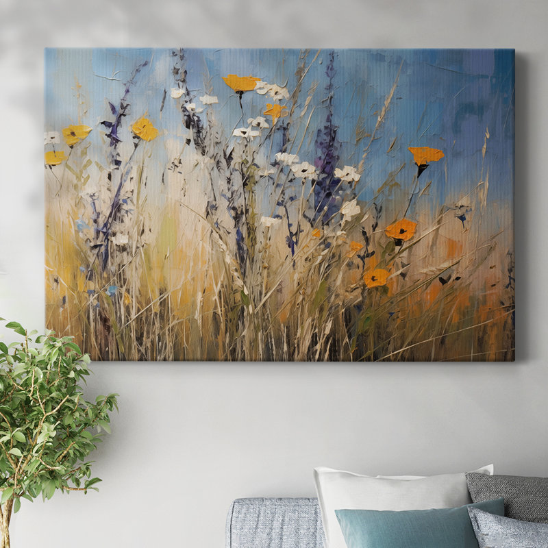FLORAL CCVI - Toile tendue avec châssis Premium - Prêt à être accroché