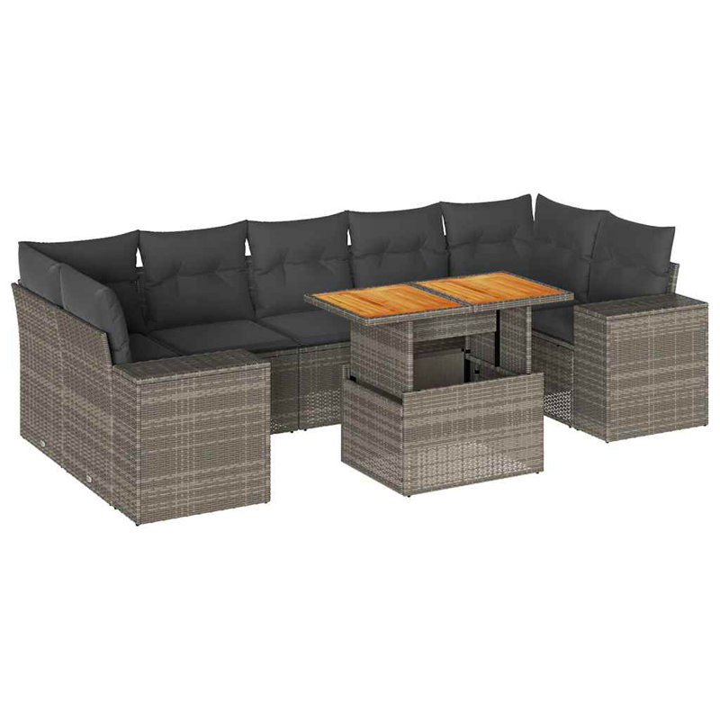  Garden Sofa Set Grey