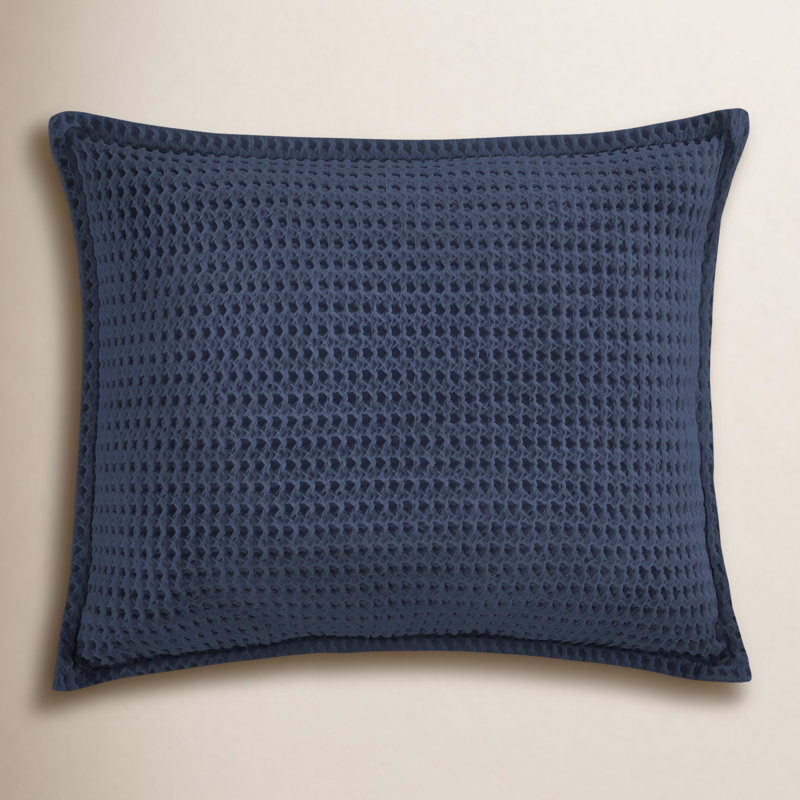 Han 100% Cotton Zipper Sham, King, Indigo