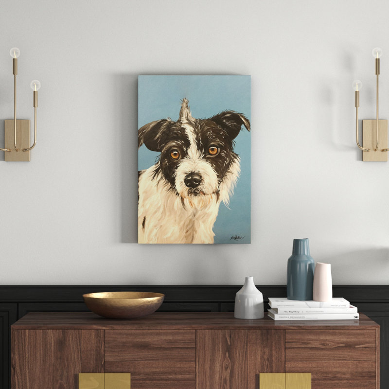 Scruffy Dog 1 Piece Wrapped Canvas Painting, 76cm H x 51cm W x 3.81cm D