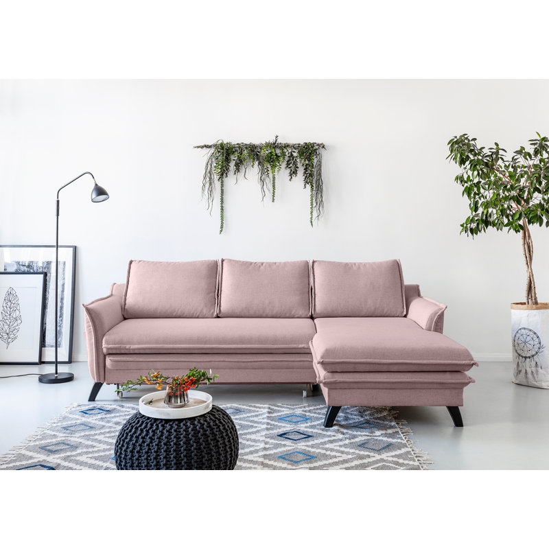 Charming Charlie Corner Sofa Chaise, Right Hand Facing, Powder Rose