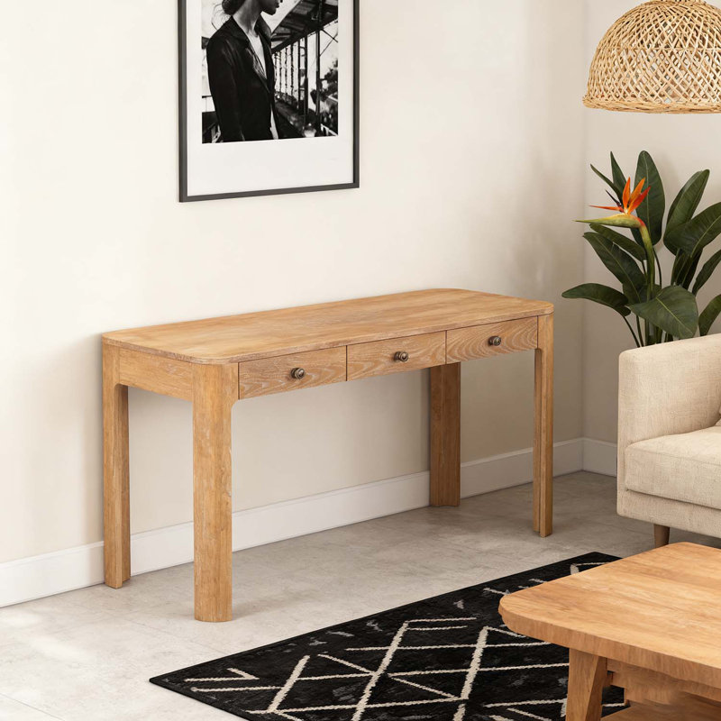 Console rustique avec coins arrondis, Naturel