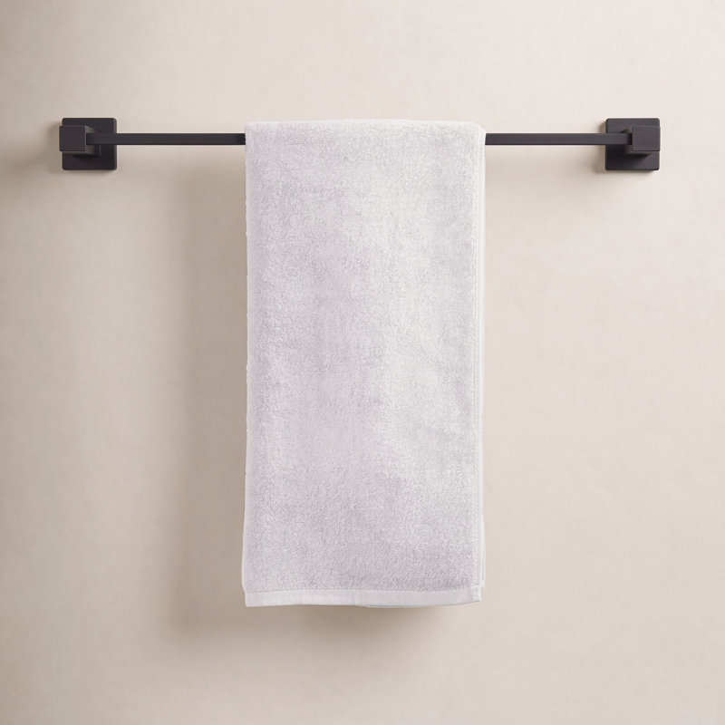 Porte-serviettes mural 20 po Cube Bathroom, Noir mat