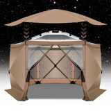 12x12ft Pop up starry sky top Gazebo Screen House Tent with Sidewalls