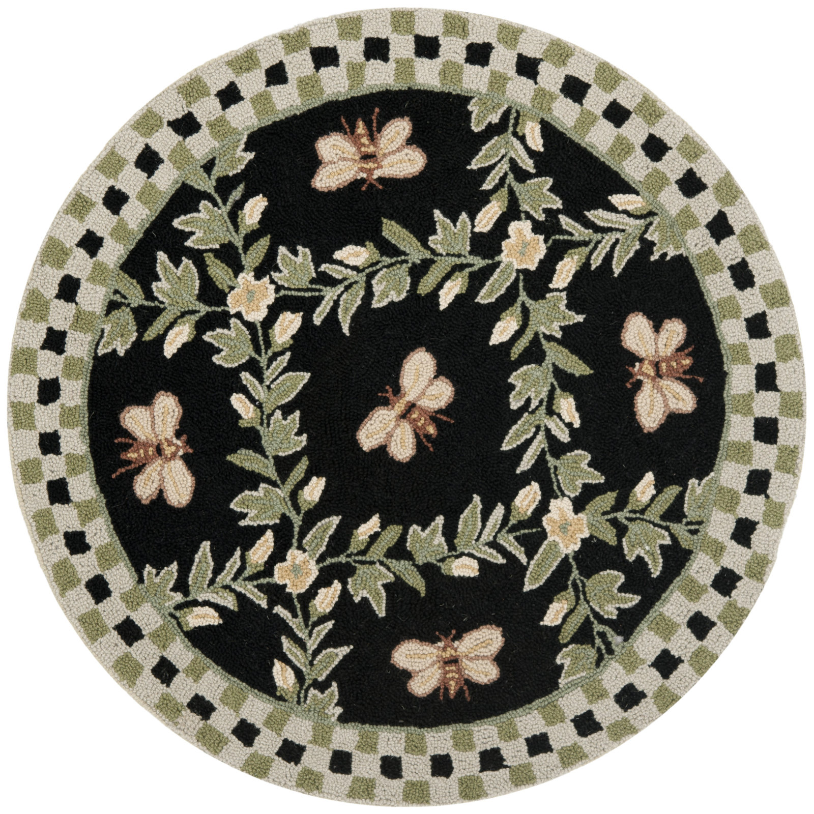 Hand-Hooked Wool Southwestern Rug, Oval 4' x 6' 