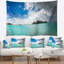 Tapisserie panoramique paysage marin Bora Bora Polynésie française-28485836